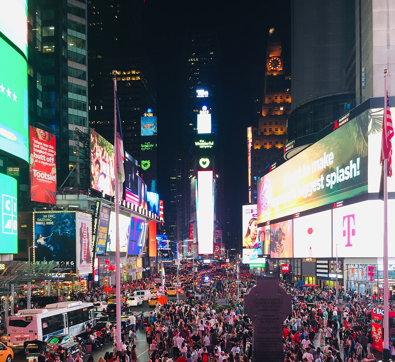 Illuminated signs in Times Square, New York