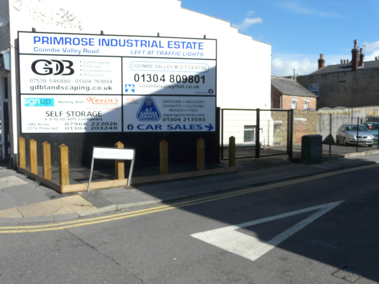 Advertisement hoarding beside a UK road