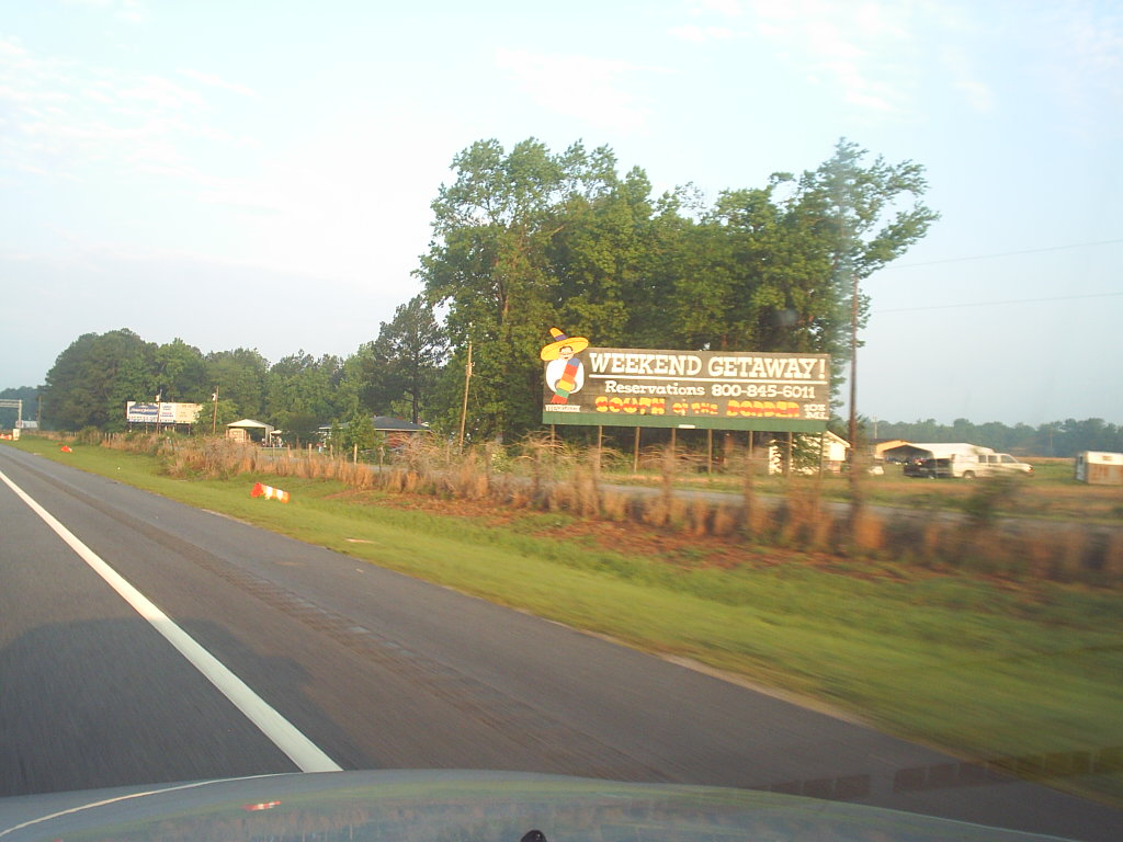Roadside advertising along a US interstate