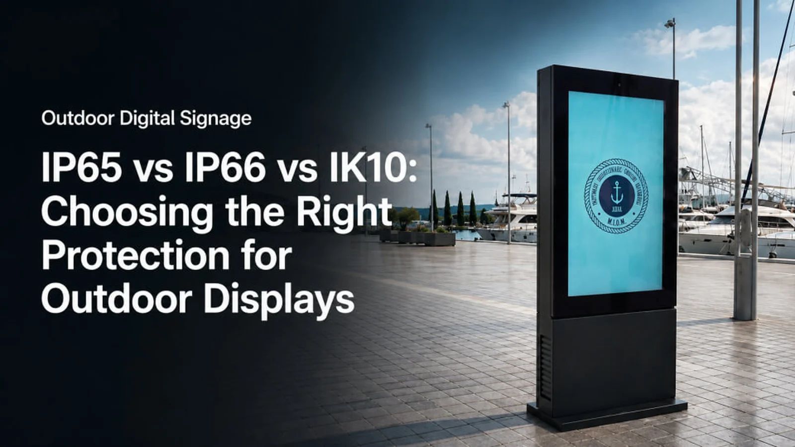 IP65, IP66 and IK10 protection concepts for outdoor digital signage